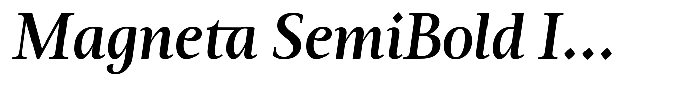 Magneta SemiBold Italic